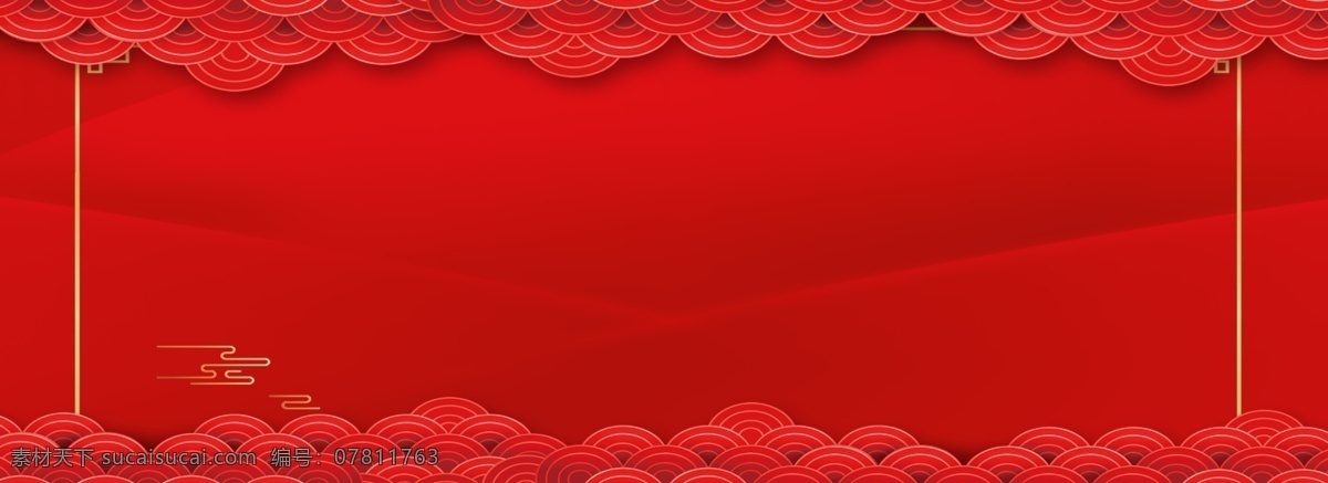 喜庆 中国 风 红色 装饰 banner 背景 中国风图案 花朵 红色背景 喜庆背景 原创背景