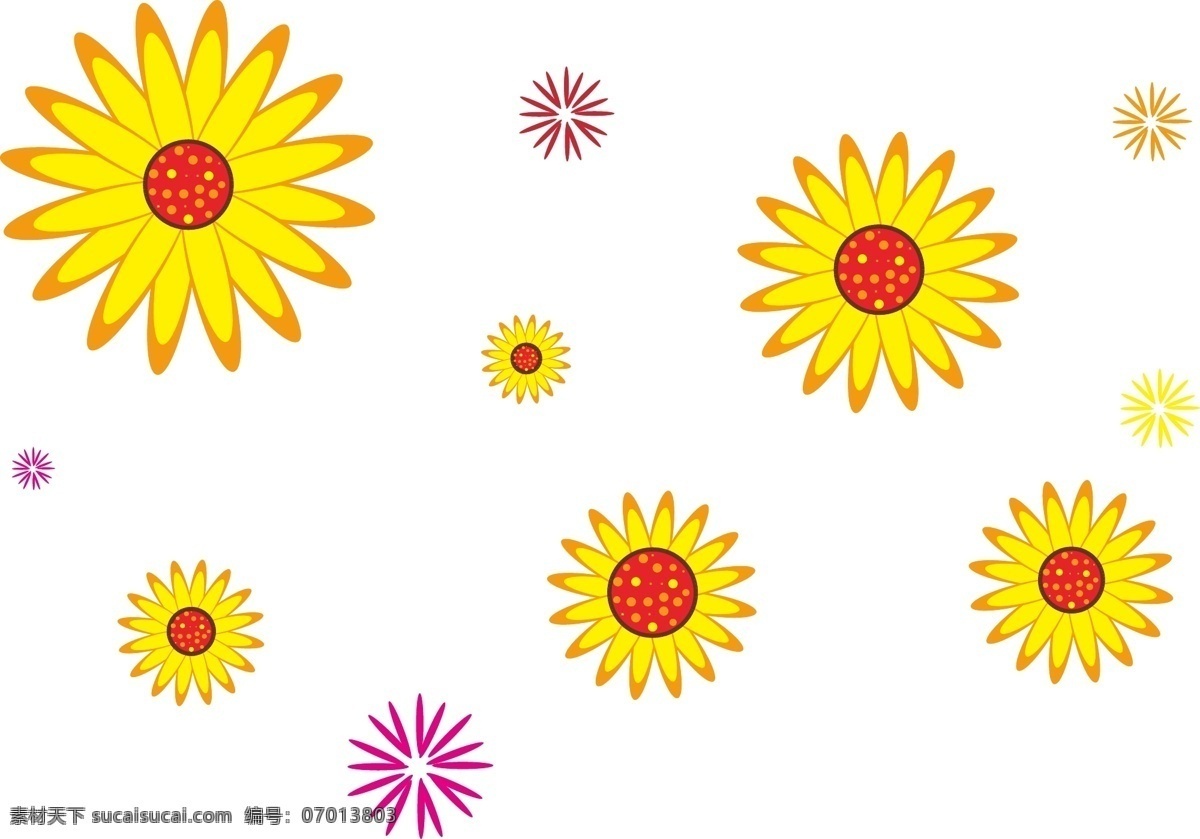 漂亮的雏菊 菊花图案 花纹 花朵 图案 雏菊 移门图案