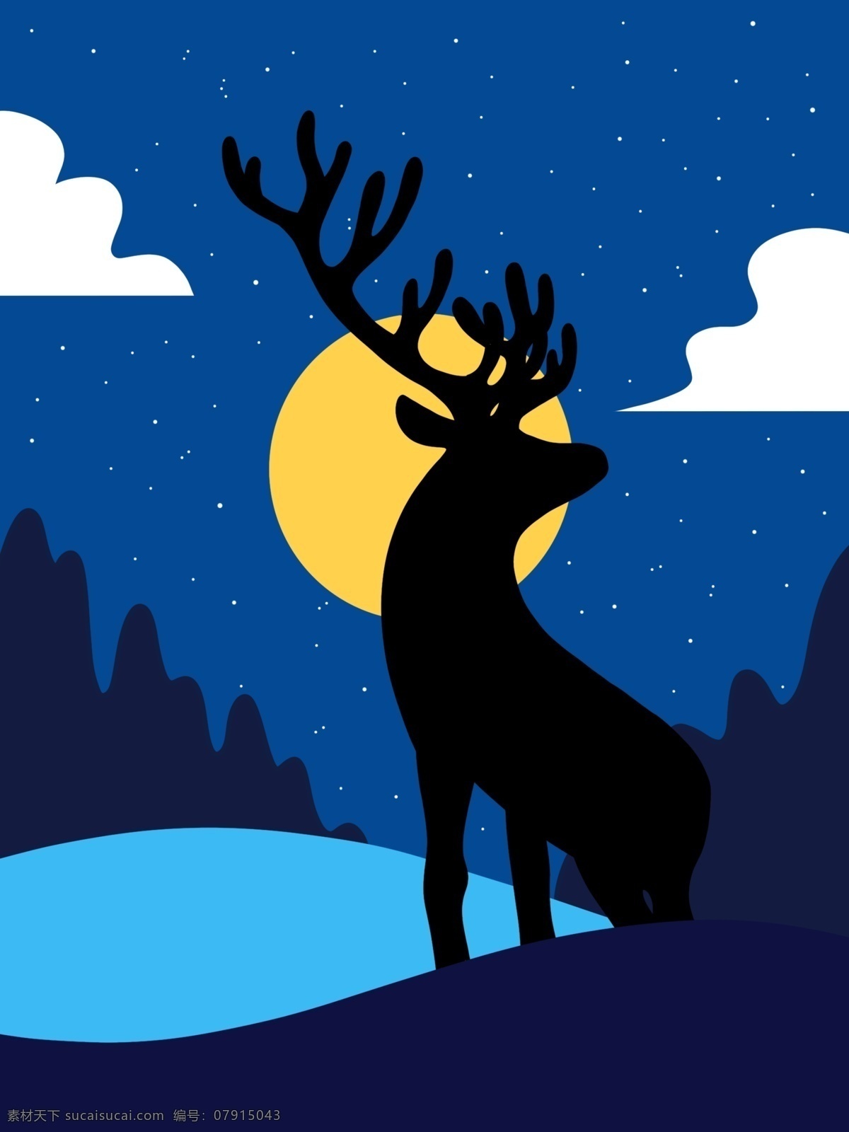 简约 北欧 森林 麋鹿 装饰画 装饰 装饰设计 装饰装修 鹿 家装 挂画 壁画