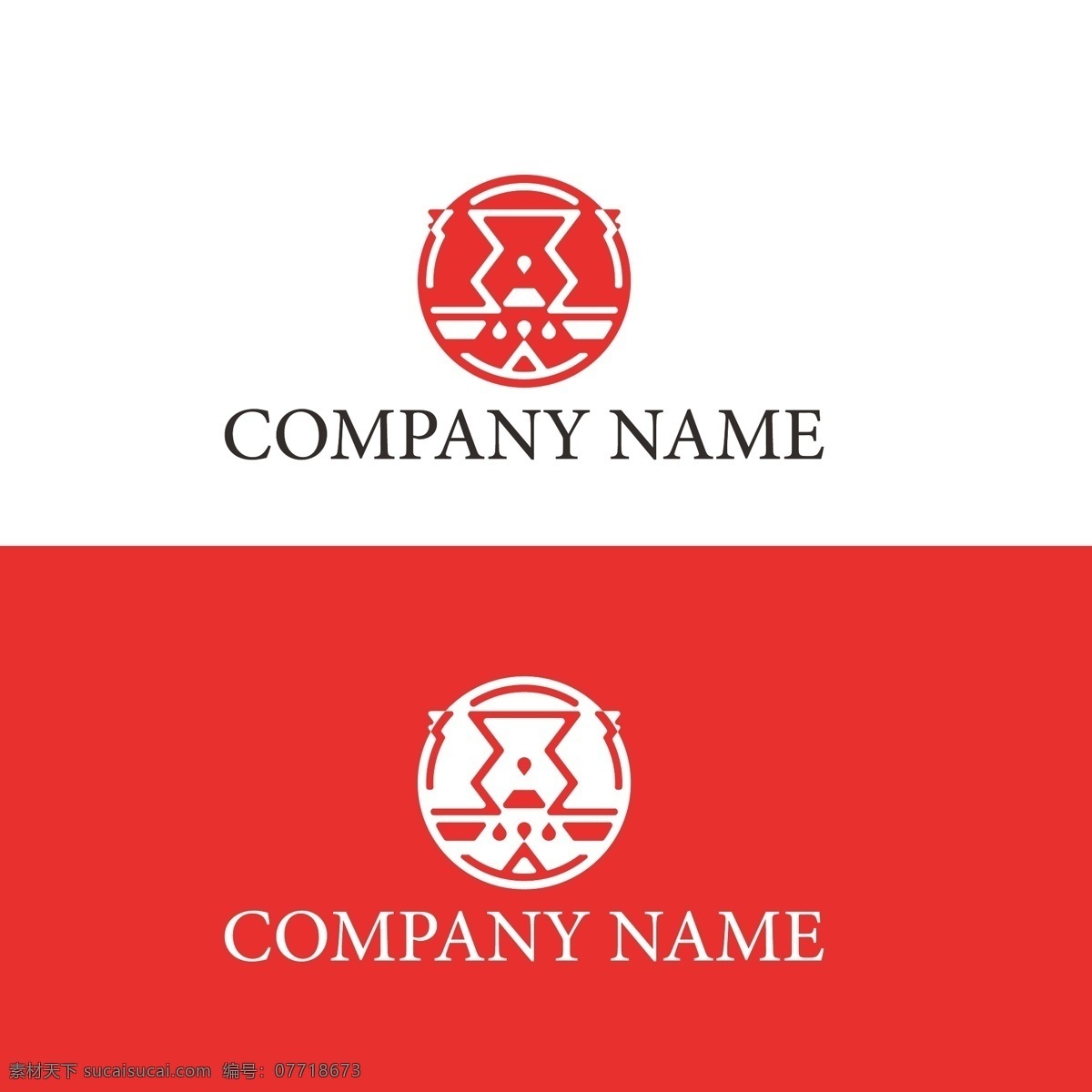 可爱 标志 简约 logo 图标 企业 文化 红色 扁平化 标识