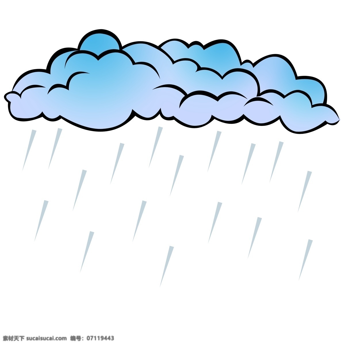 阵雨 天气 卡通 插画 蓝色云朵 乌云 阵雨天气 下雨天气 雨滴 雷阵雨 天气预报 天气现象 云朵装饰插画