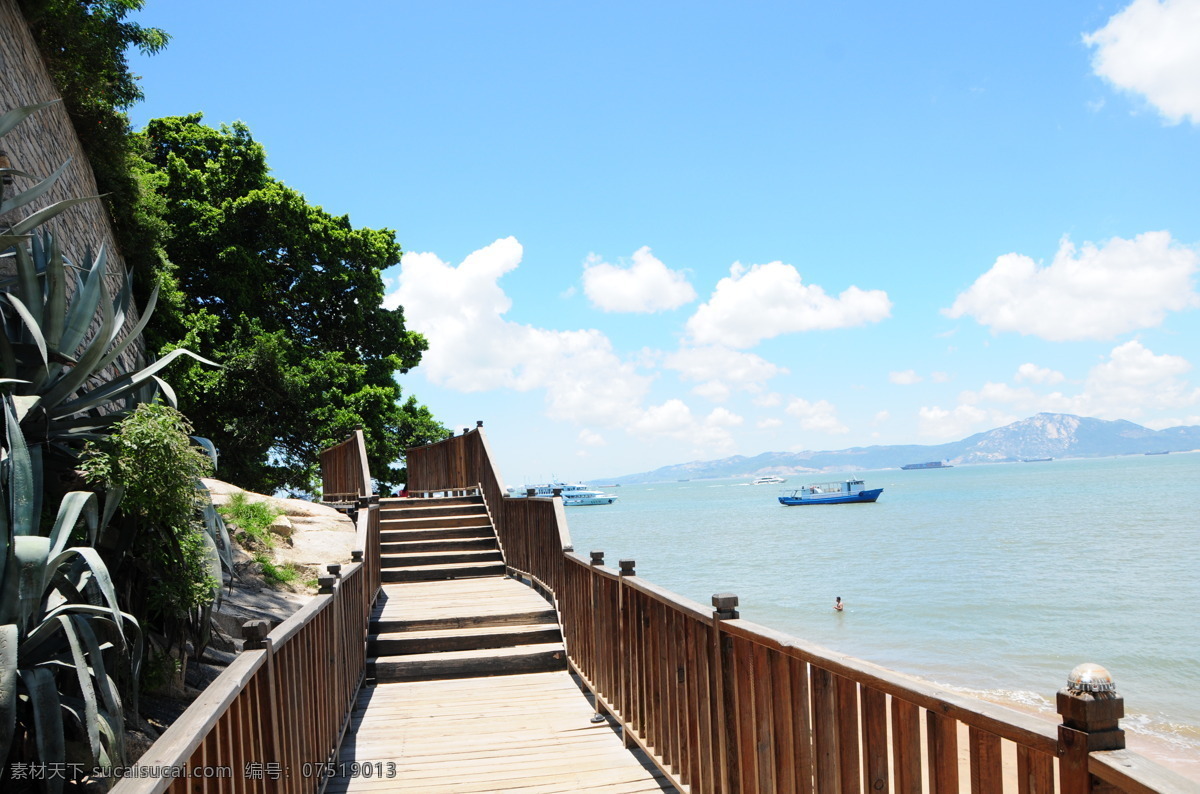 厦门的栈道 厦门 栈道 很长 自然风景 旅游摄影