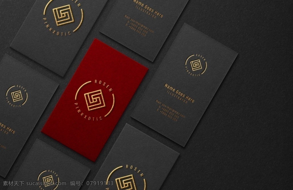 金色 印刷 logo 图形 样机 名片 展示 浮雕 效果 高端 工艺 品牌设计 推广 图形设计 预览 分层