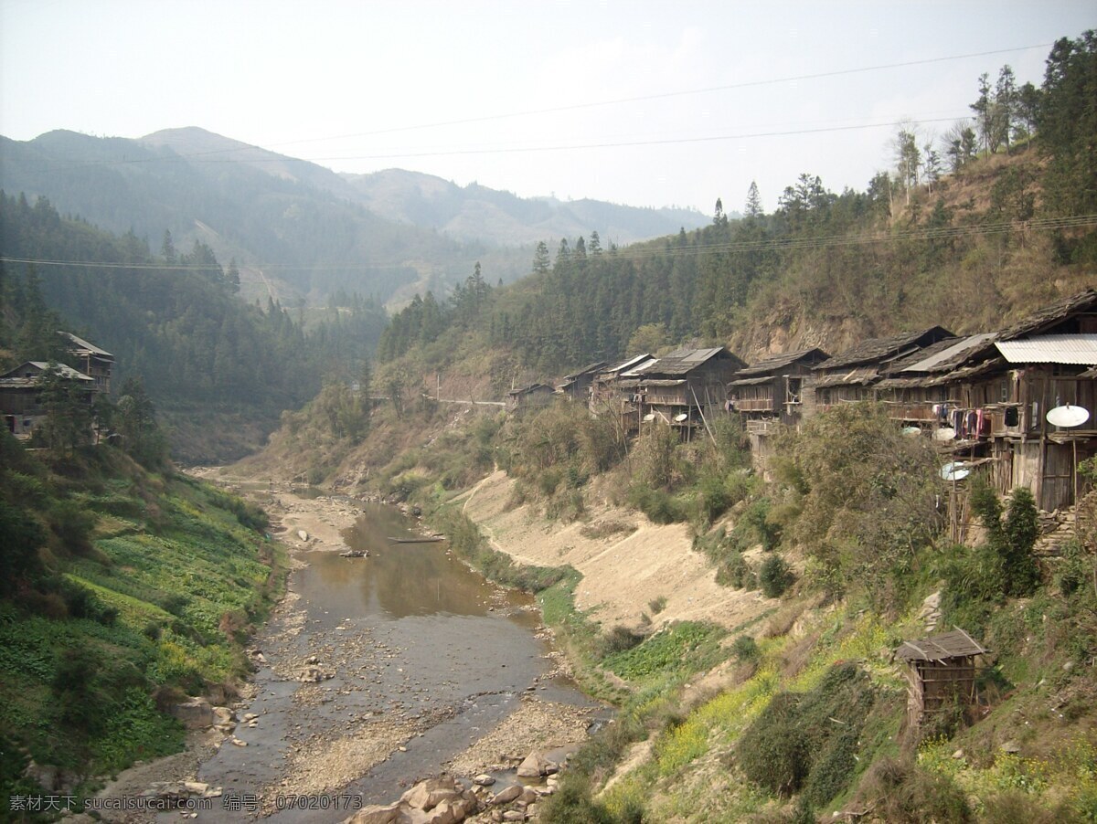 村庄 一景 高清 山川 小河 村庄一景 风景 生活 旅游餐饮