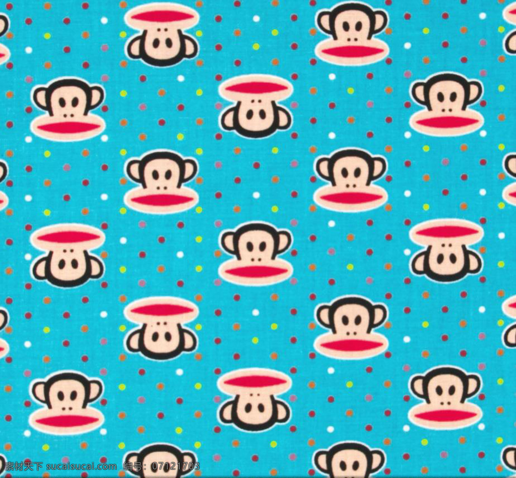 位图免费下载 大嘴猴 服装图案 卡通动物 位图 面料图库 服装设计