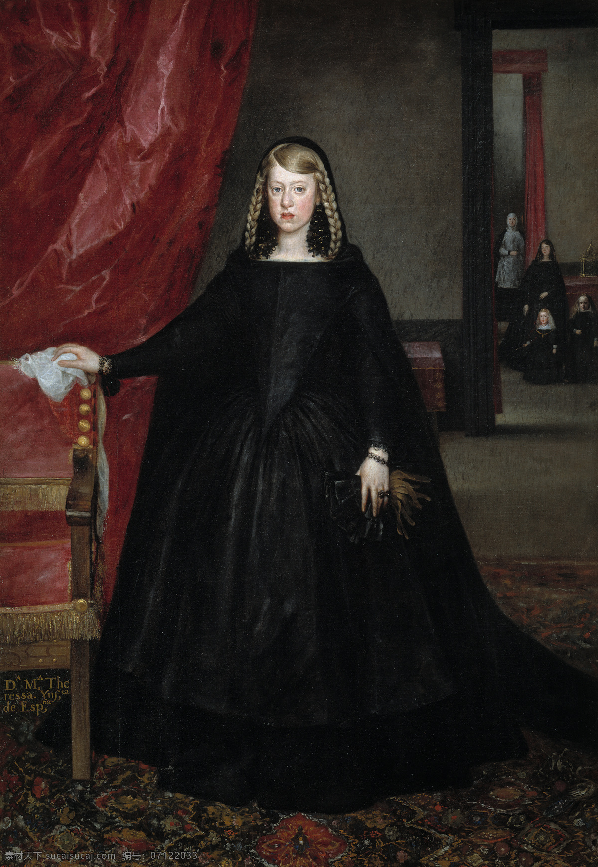 绘画书法 家人 文化艺术 油画 西班牙 公主 玛格丽特 菲利普 四世 幼女 圣 罗玛 国王 利奥波德 一世 皇后 画像 装饰素材