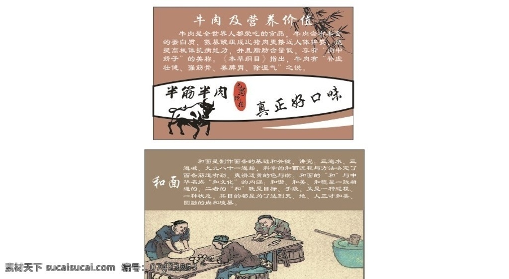 牛肉面 和面 面制作 面食 面食工艺 牛 牛矢量图 竹子 面食壁画 餐饮美食 生活百科 矢量
