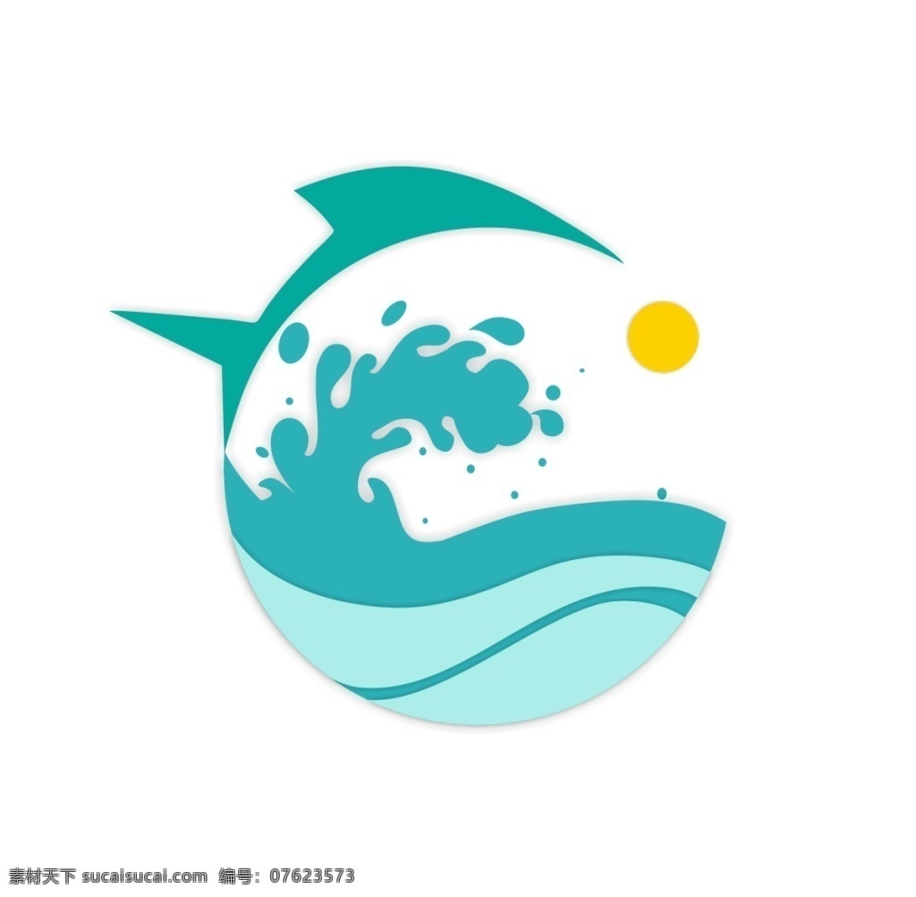 fish 鱼 大海 阳光 海浪 蓝色 时尚 简单