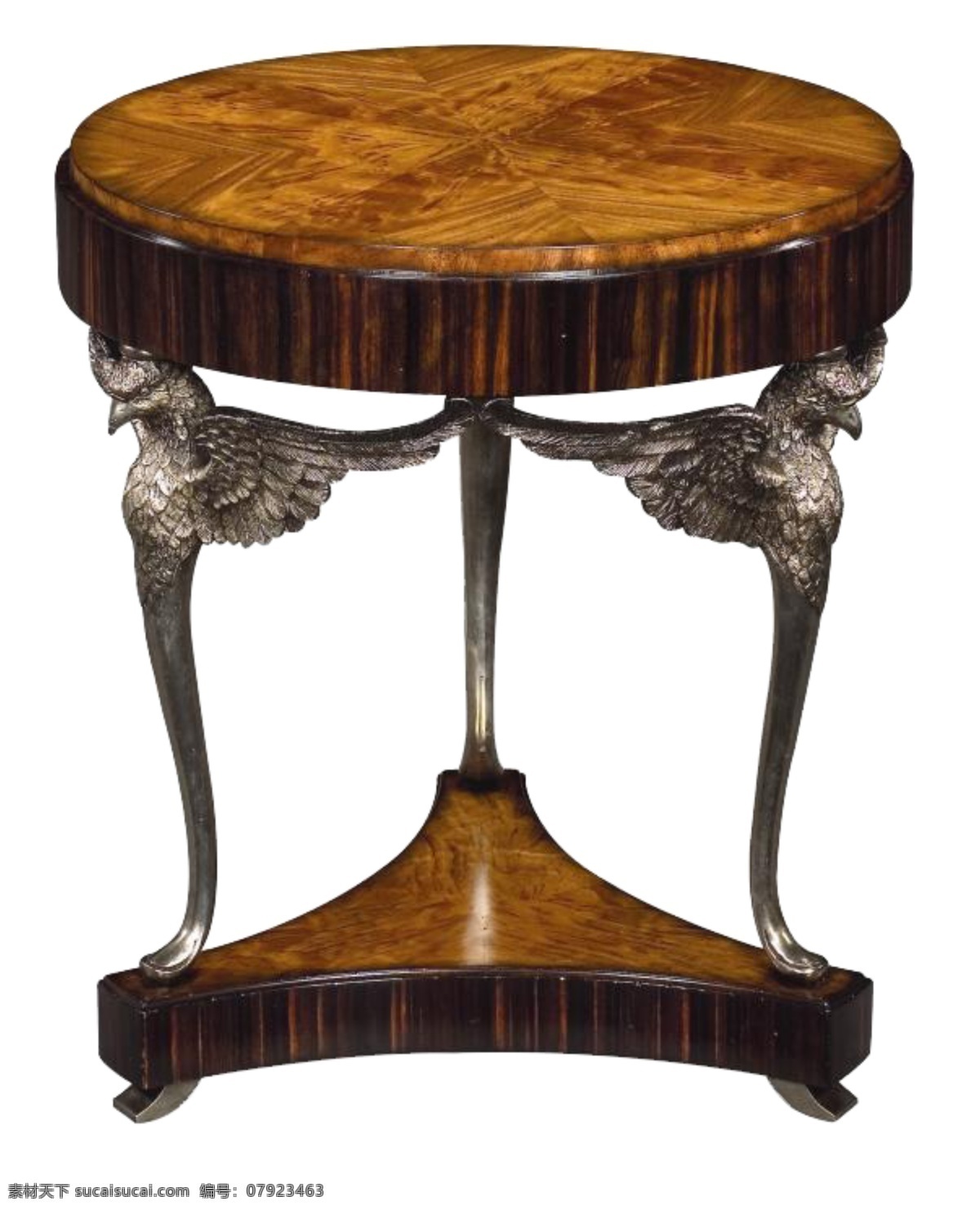 古典 圆形 桌子 茶几 家具 欧美 设计素材 设计元素 铁艺