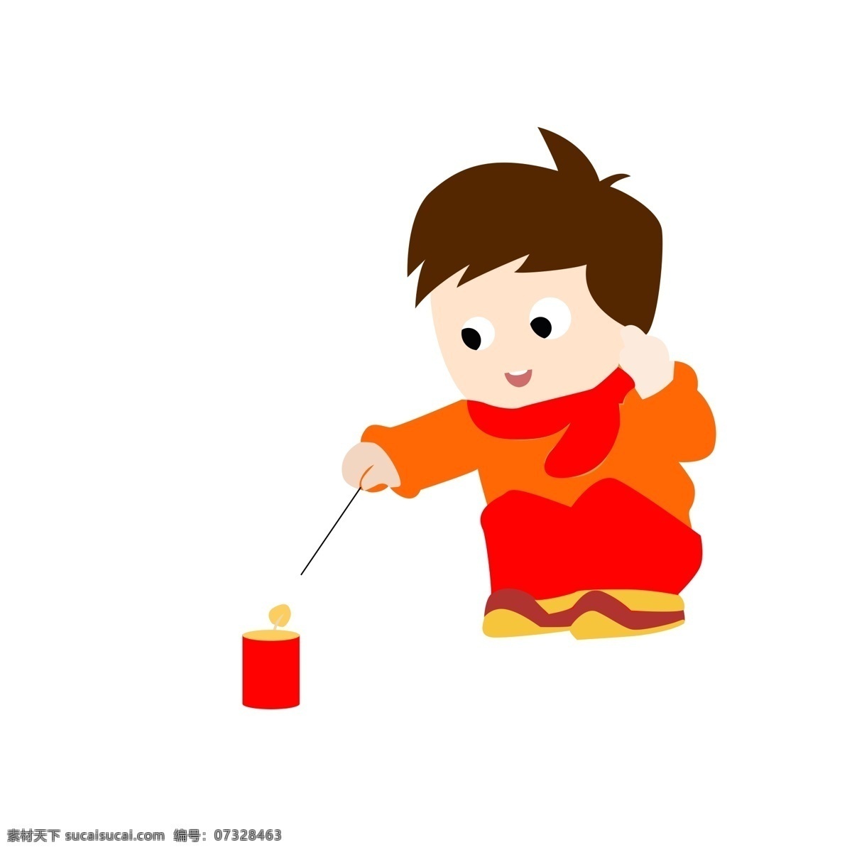 春节 点 鞭炮 男孩 元素 设计元素 简约 人物 新年 放鞭炮 手绘 装饰图案 手绘元素 psd元素