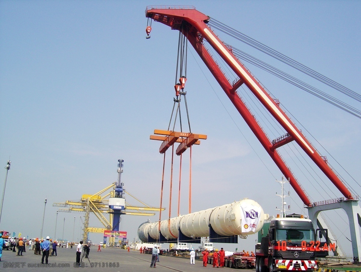 大型设备吊装 吊装机 装卸车 常熟港港口 旅游摄影