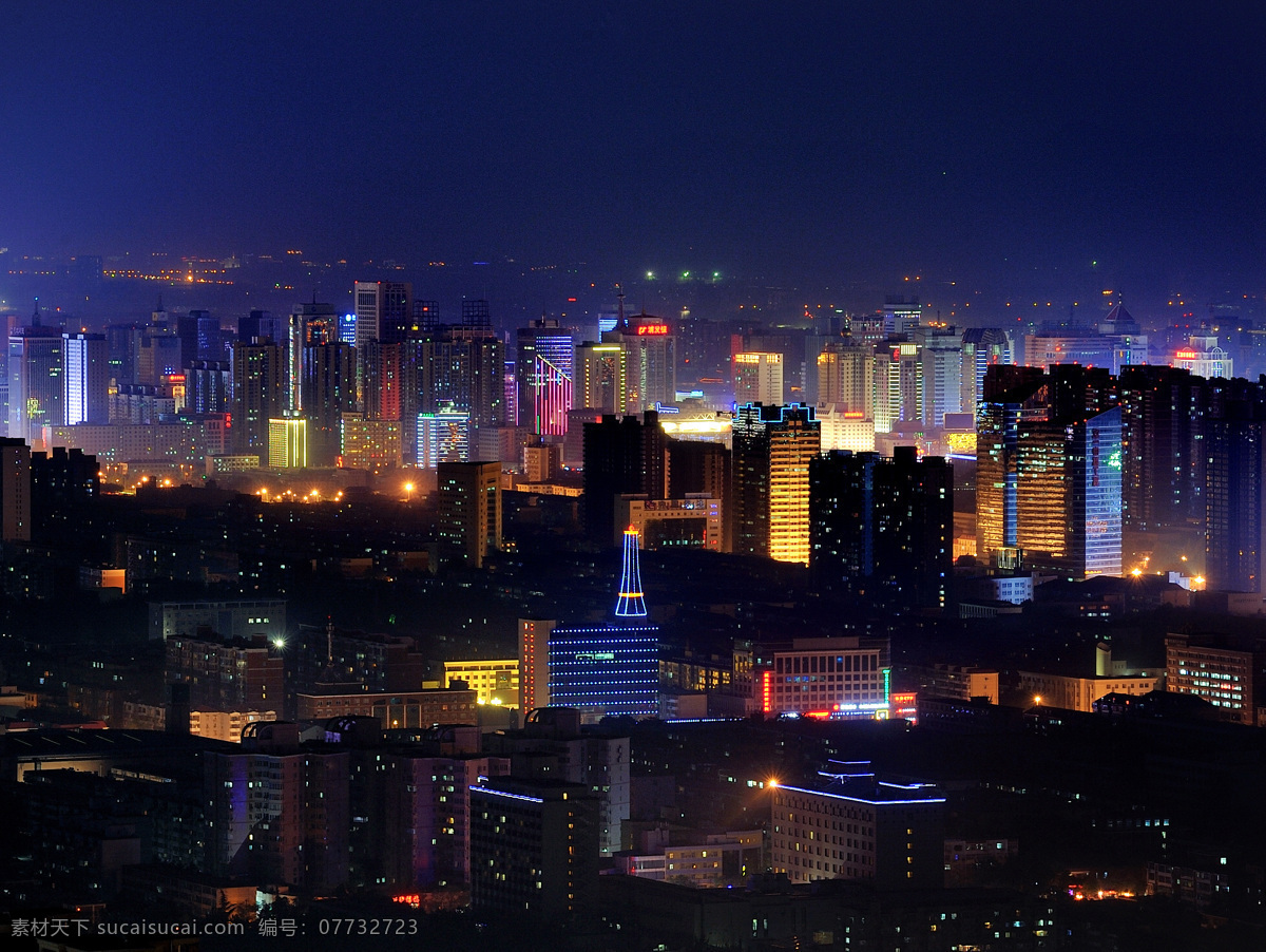 石家庄夜景 石家庄 夜景 暮色 街灯 街道 建筑摄影 建筑园林