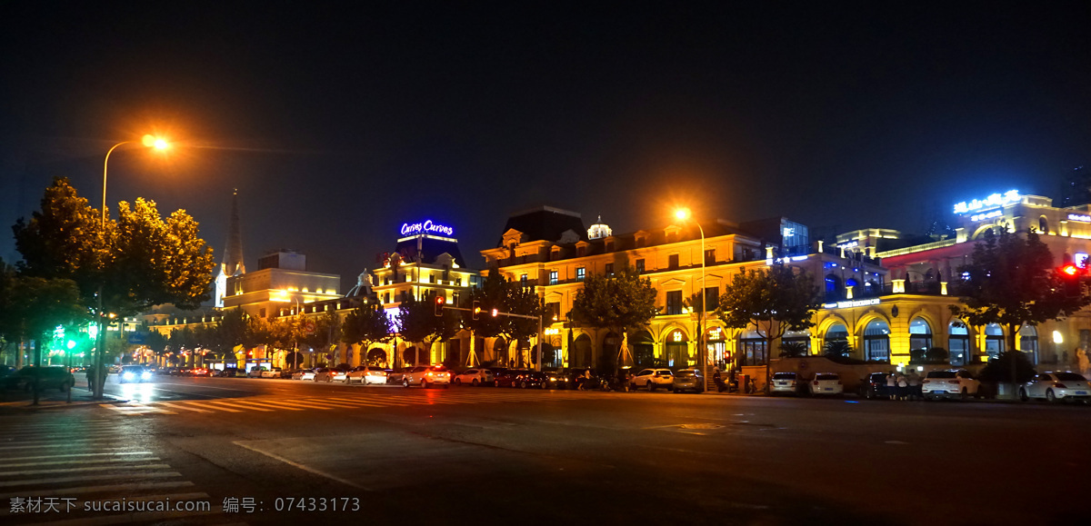 渔 人码头街景 长沙市 岳麓区 渔人码头 夜景 风光 建筑园林 园林建筑