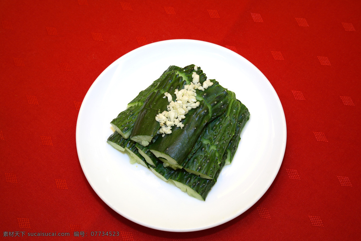 蒜茸黄瓜 蒜茸拍黄瓜 黄瓜 蒜茸 酸辣 蘑菇 菜 饭店 中餐 菜品 中餐菜品 传统美食 餐饮美食
