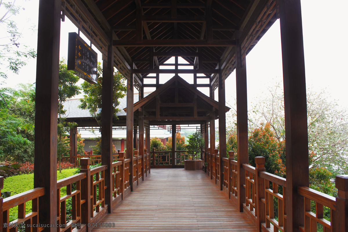 中式 古典 建筑 木 栈 走廊 高清 过道 木制 园林 中式建筑 木栈走廊 原创设计 其他原创设计