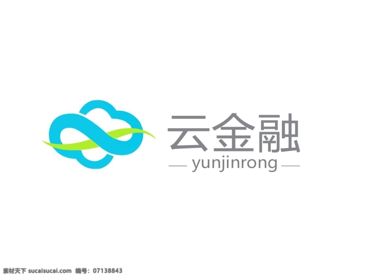 云 金融 logo 金融logo 蓝色logo 白色