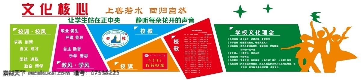 学校 文化 墙 装饰 展板 企业 立体 浮雕 文化核心 学校简介 校园装饰