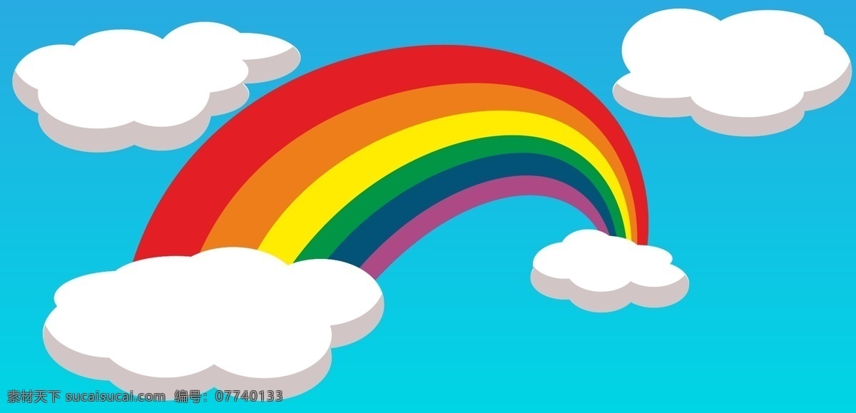 云 彩虹矢量素材 雨后 蓝色背景 抽象 免费图片 彩虹 天空多彩 暴风雨之后 矢量图 插画风景云 矢量素材 云层 ai素材 儿童素材 底纹边框 其他素材