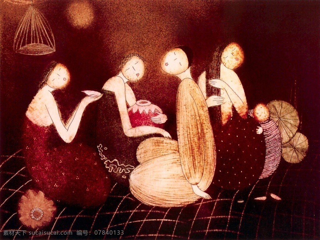 插画1 国外插画 插画 设计图库 黑色