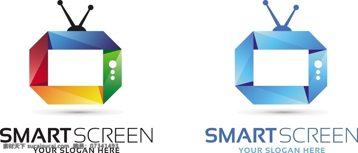logo设计 logo 电视 标志设计 白色
