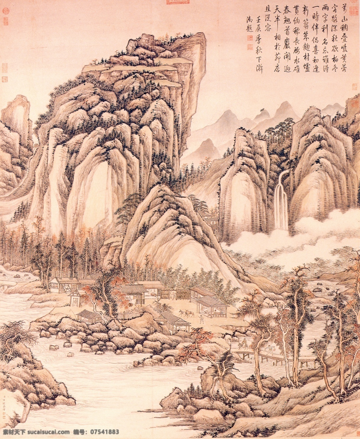 分层 源文件 风景画 工女 古画 古人 花瓶 民间艺术 民间艺术画 清明上河图 山水画 中国 民间 艺术品 中华刺绣 绣女 传统 元素 整合 节日素材 清明节