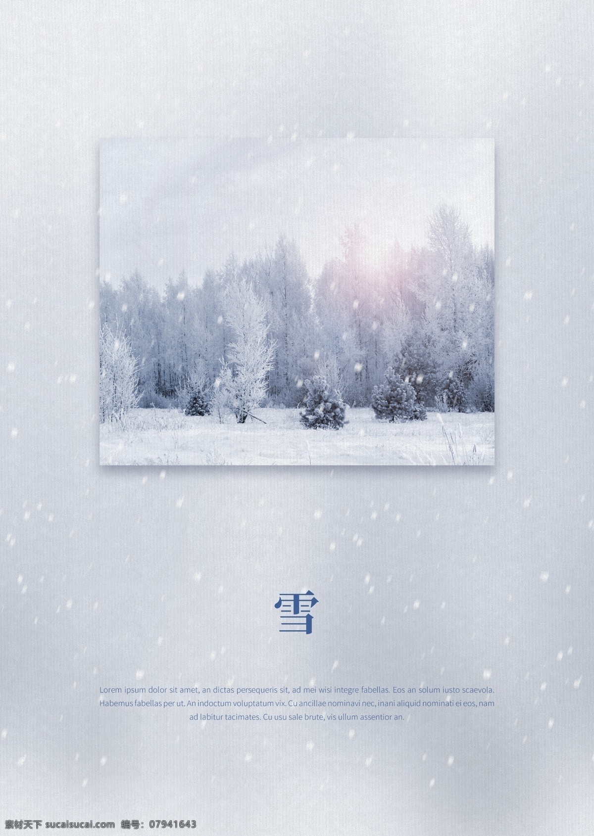 蓝色 新鲜 冬季 活动 海报 肝脏药物 冬季里 灰色的 雪 在欧洲 松树