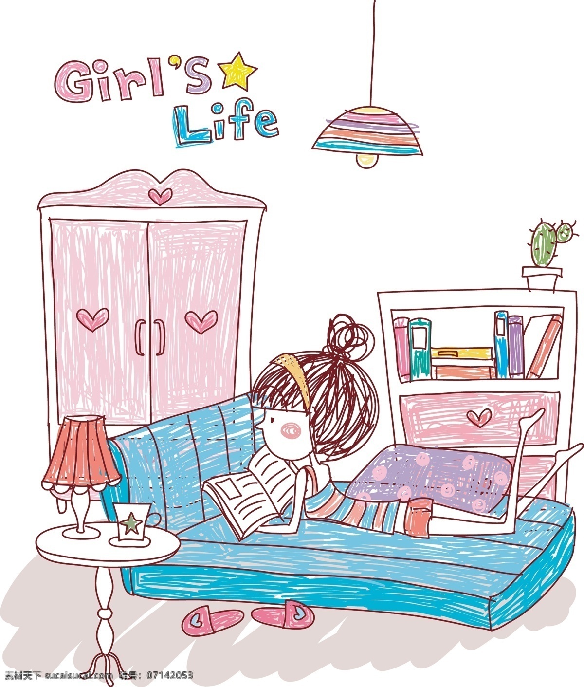 女孩 生命 载体 life8 交通运输 毛衣 卧室 箱 喉咙 eps的女孩 矢量图 其他矢量图