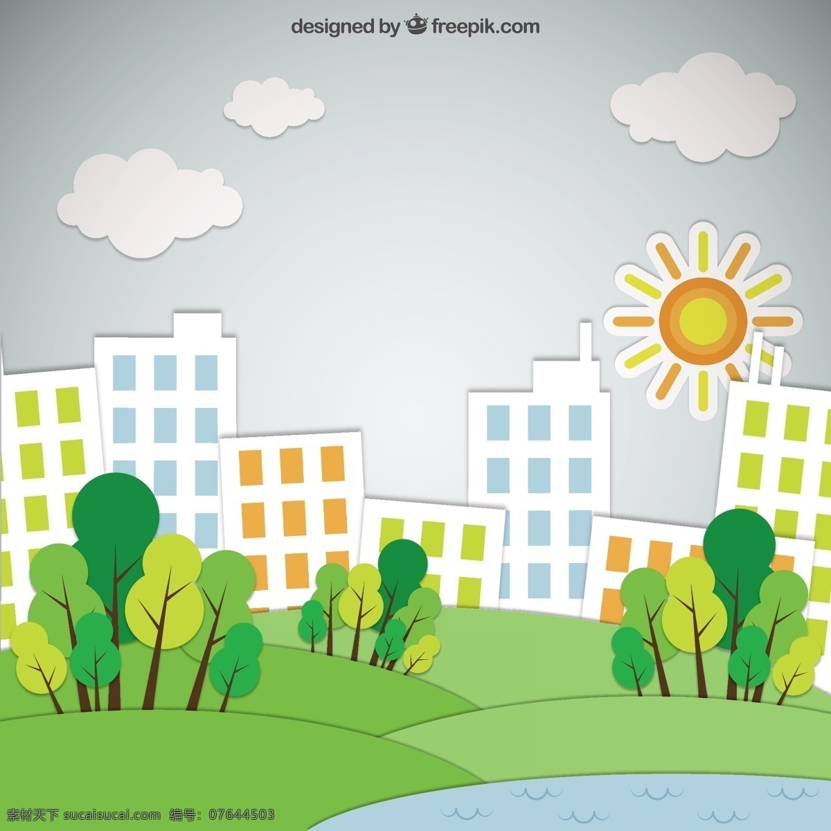 卡通 城市 风景 矢量图 太阳 高楼 树 鸟 云 花 设计卡通素材 背景 幼儿园素材 情人节素材 七夕素材 卡通背景 可爱背景 可爱卡通 矢量卡通 儿童设计素材 儿童可爱素材 儿童设计装饰 儿童卡通素材 儿童卡通框 卡通小鸟 卡通设计