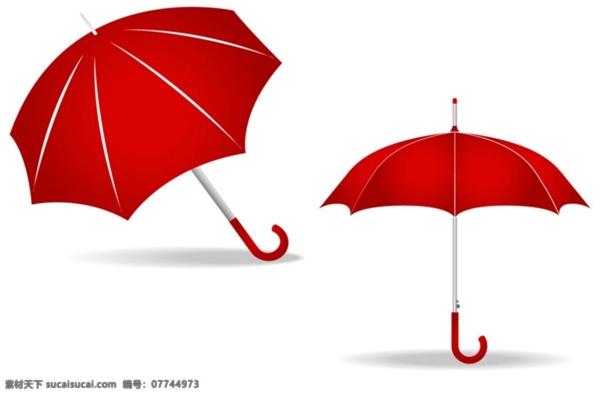 雨伞 分层图 红色 vi 模板 白色