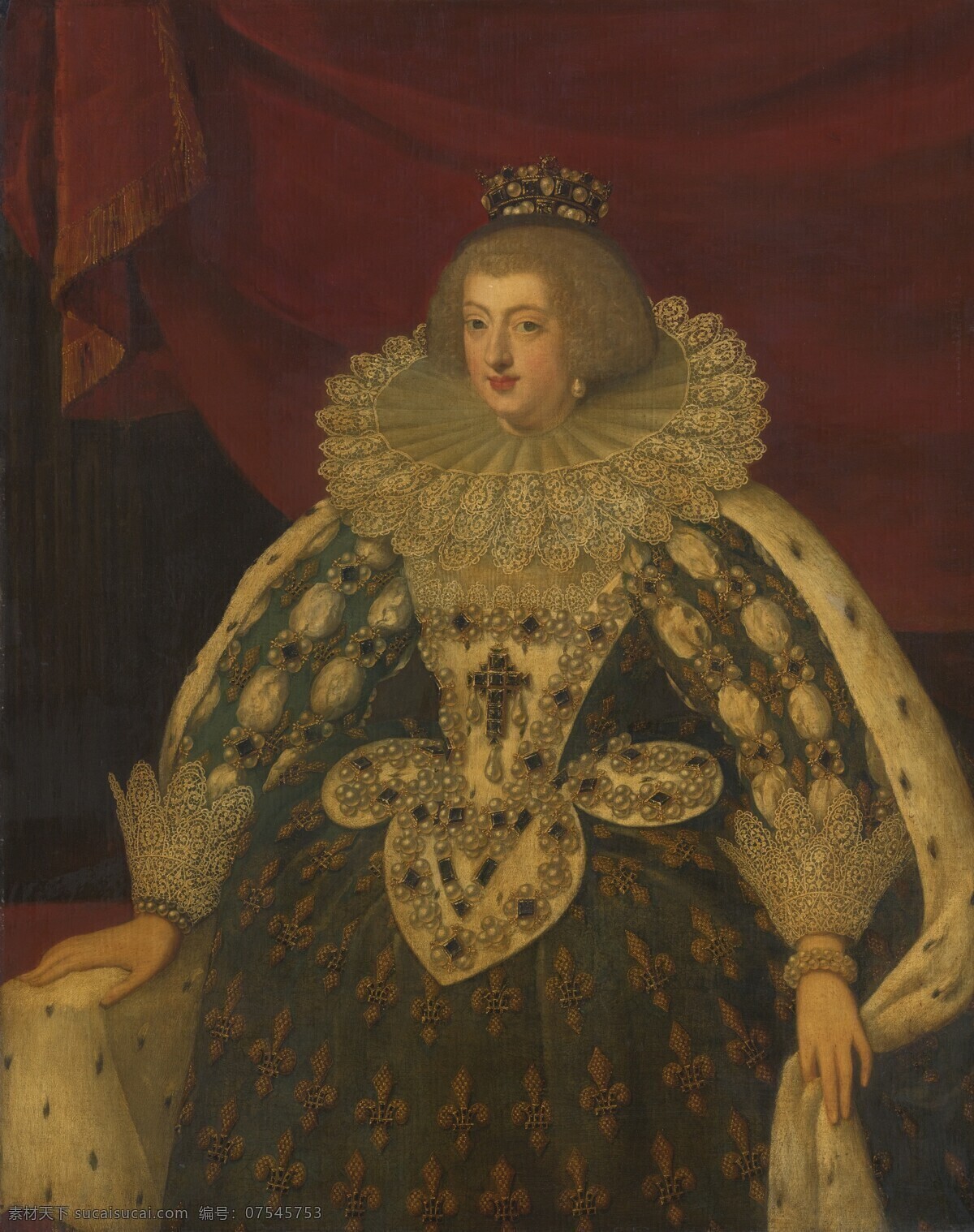 绘画书法 文化艺术 油画 奥地利 安娜 设计素材 模板下载 奥地利的安娜 西班牙公主 菲利普 三世 长女 法国王后 路易十三之妻 路易十四生母 巴洛克 时代 装饰素材