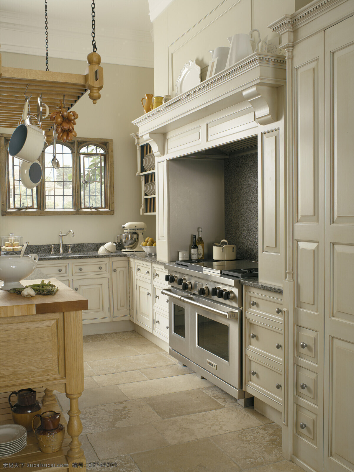 时尚 欧式 厨房 白色 橱柜 建筑园林 室内摄影 时尚欧式厨房 家居装饰素材