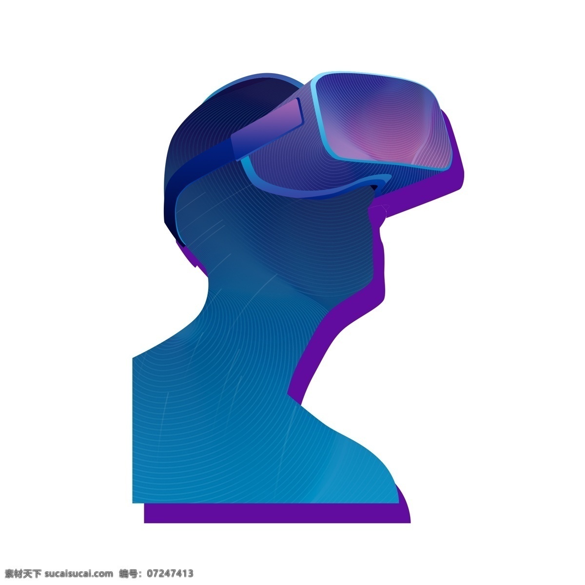 卡通 简约 蓝色 vr 虚拟 人物 装饰 vr虚拟人物 男孩 png元素 装饰素材 透明素材