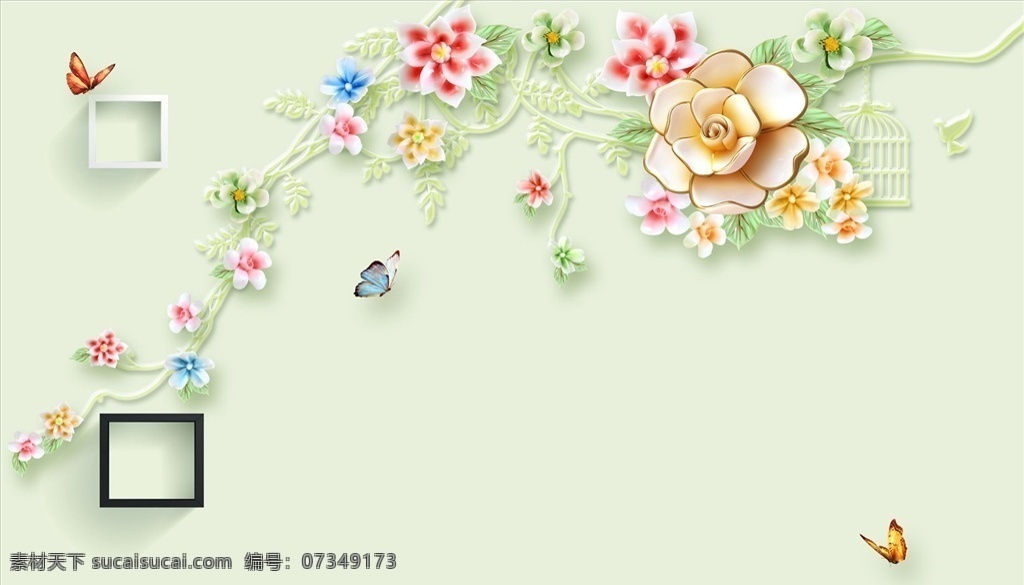 浮雕花 花藤 蝴蝶 背景墙图片 背景墙 电视背景墙 现代背景墙 简约背景墙 分层