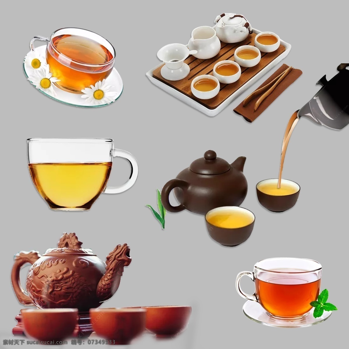 茶元素 茶杯 茶壶 泡茶 倒茶 茶具 茶 免扣 茶叶
