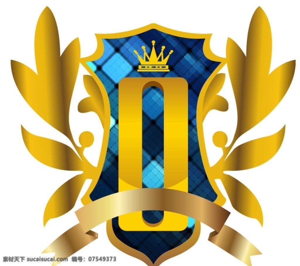 酒吧logo 酒吧标志 黄金叶 金色叶子 丝带 金色丝带 标志 logo