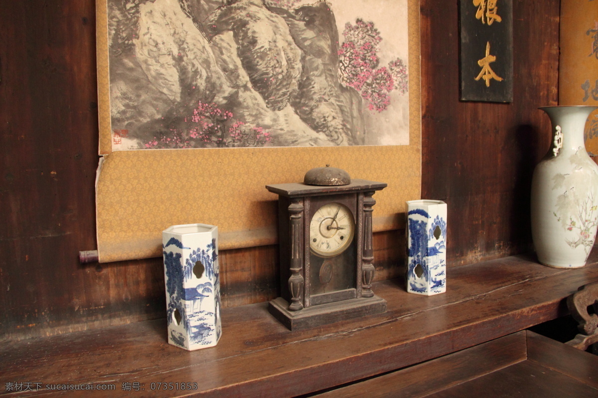 老物件 钟表 瓷罐 古建筑 山水画 建筑园林 室内摄影