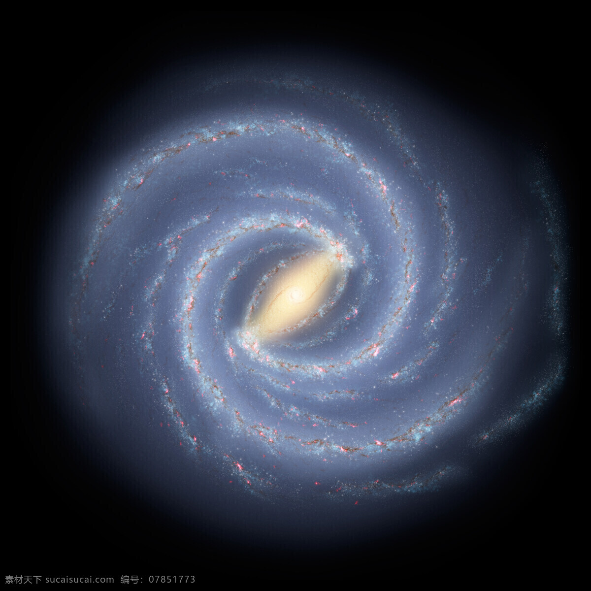 银河系图片 银河系 星系 银盘 旋臂 银冕 自然景观