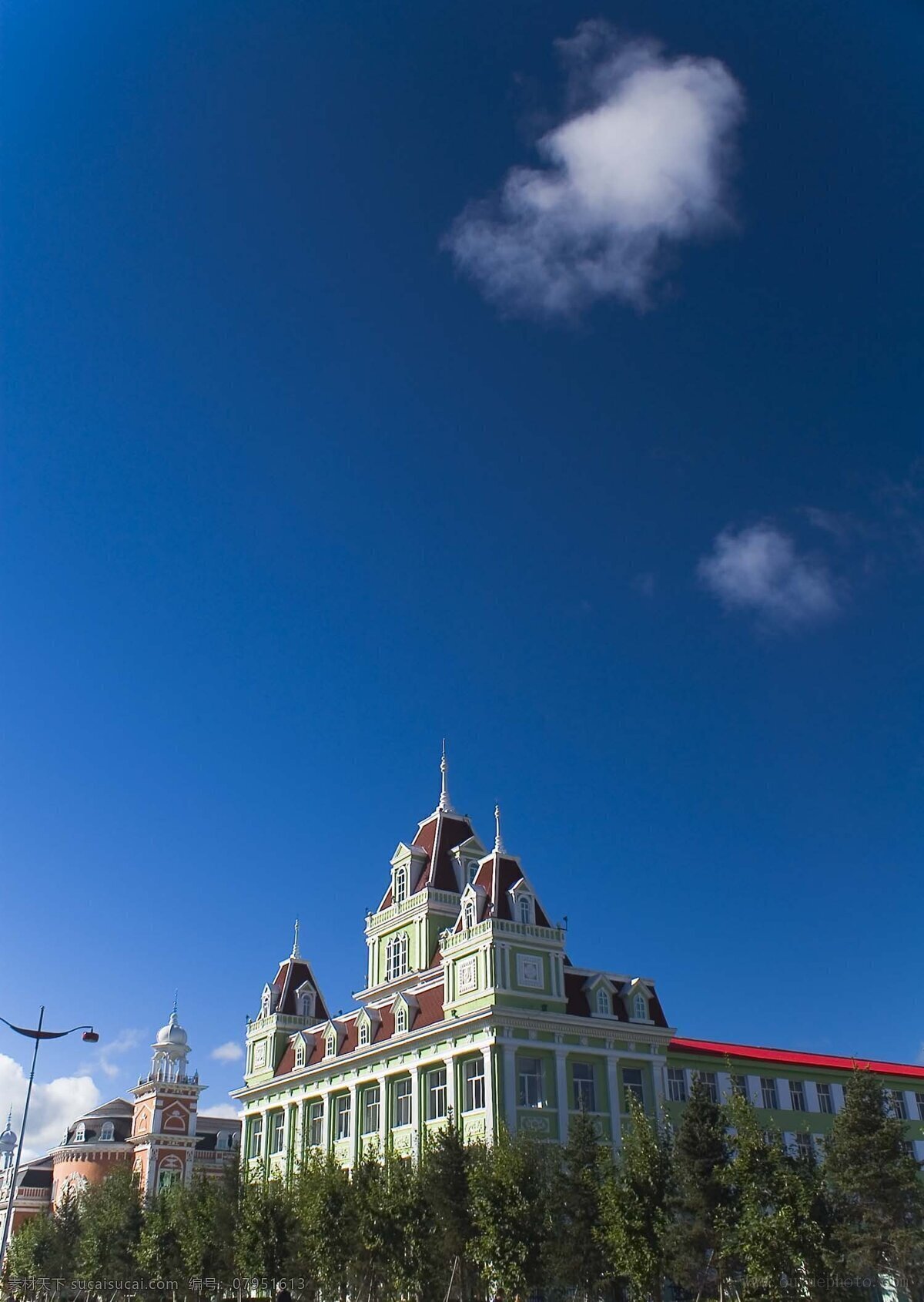 漠河 欧式 建筑 风景照片 国内旅游 建筑物 旅游摄影 天空 漠河欧式建筑 装饰素材