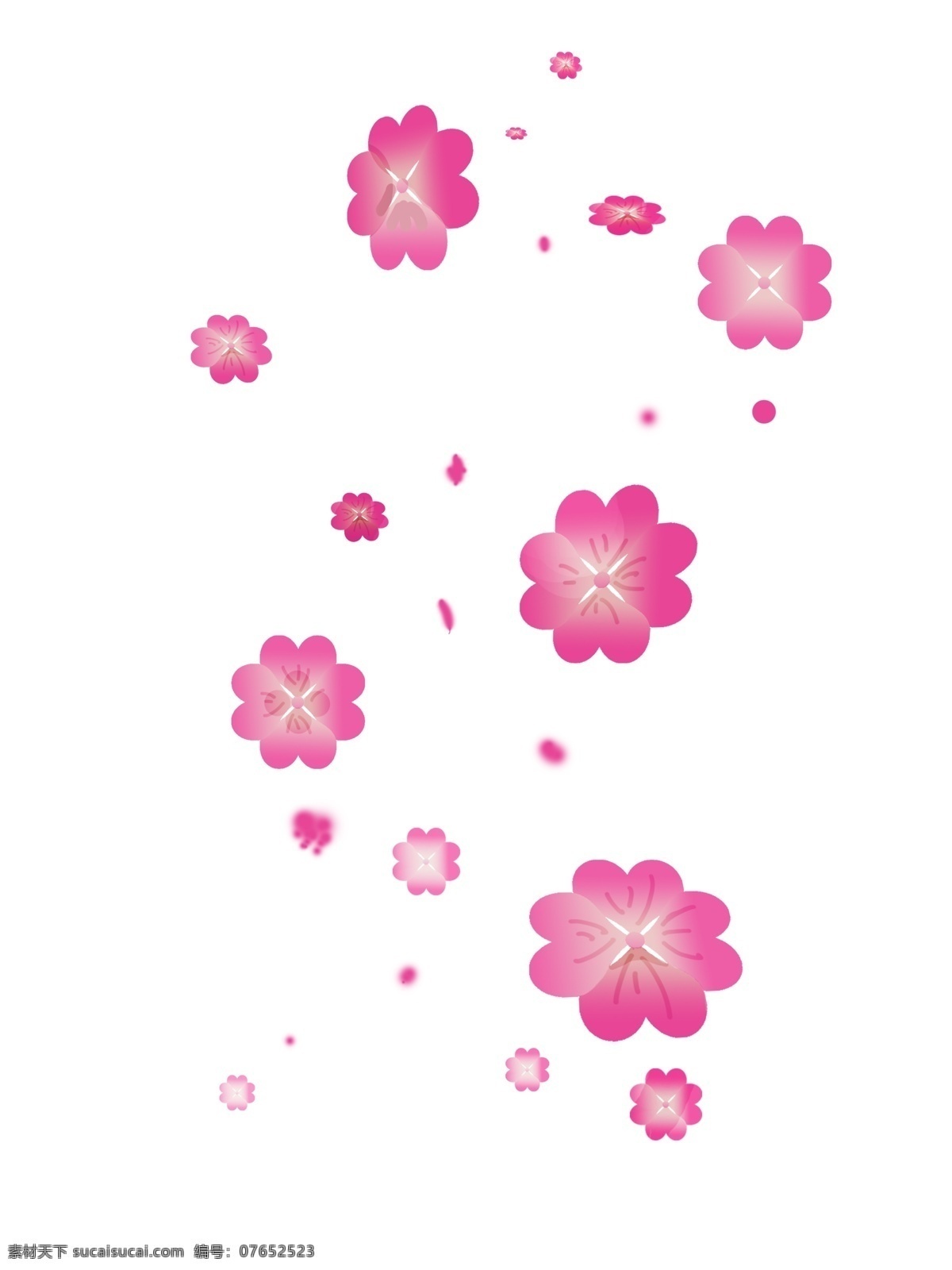 粉红色 小花 飘浮 插画 粉红色小花 花朵插画 花朵装饰 飘浮的花朵 卡通植物插画 植物插画 唯美的花朵