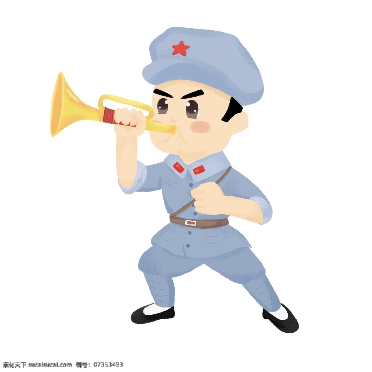 卡通 手绘 抗日 烈士 手绘抗日烈士 红军 手绘卡通人物 装饰图案