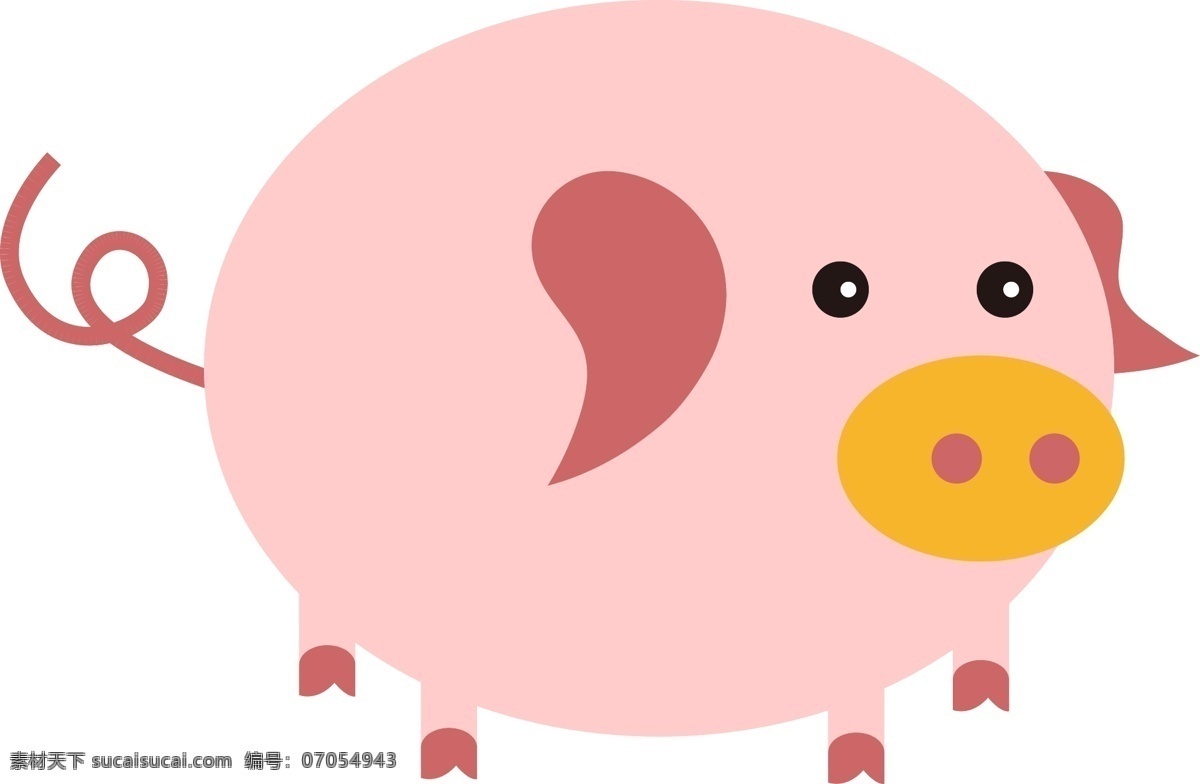 可爱 卡通 2019 生肖 猪 猪年 商用 元素