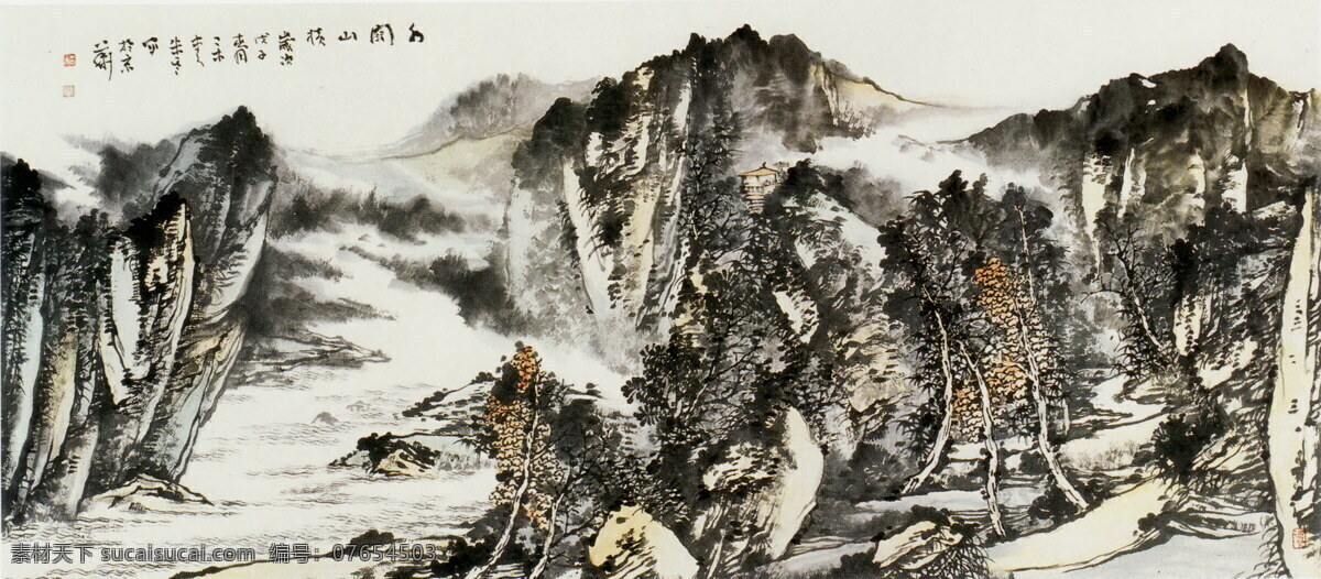 山水 装饰画 国画 油画 手绘 插画 无框画 底纹背景 彩绘 素描 中国风 书画文字 文化艺术