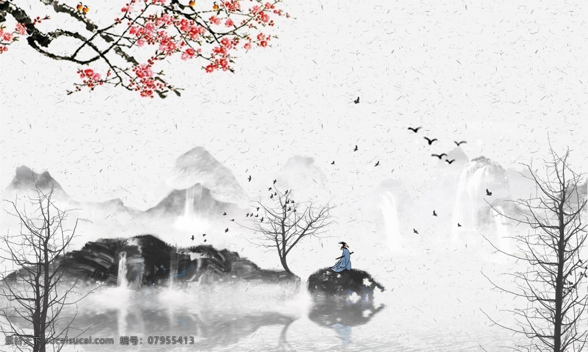 中国 风 山水画 背景 中国风 山水背景图 山水 手绘山水画 手绘水墨背景 中国风素材