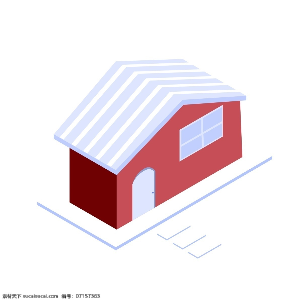 立体 红色 小 房子 小房子 d 风格 立体房子