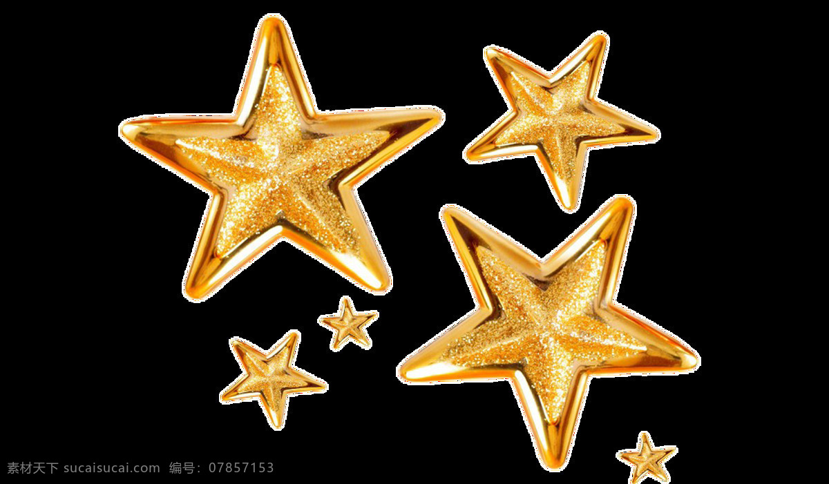 金色 五角星 透明 透明素材 装饰 设计素材 淘宝素材 海报设计装饰 装饰图案