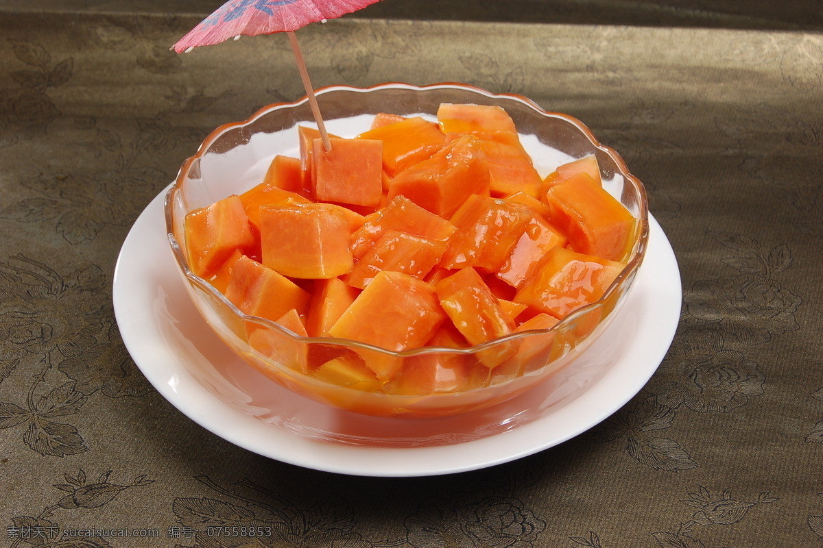 橙汁木瓜 凉菜系列 传统美食 餐饮美食