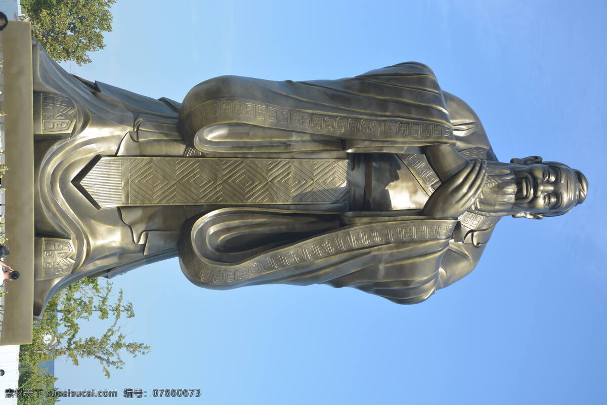 孔子铜像 孔子像 少海4a景区 六艺园 最大孔子像 祭孔大典 旅游摄影 国内旅游