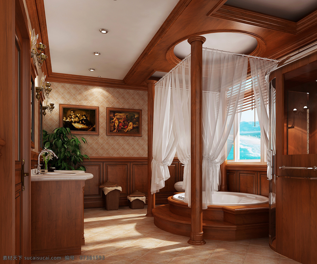 卫生间 窗户 挂画 环境设计 实木 室内设计 室内装修 设计素材 模板下载 洗手间 家居装饰素材