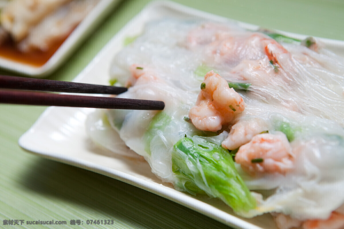 鲜虾肠粉 鲜虾 肠粉 粤菜 传统美食 餐饮美食