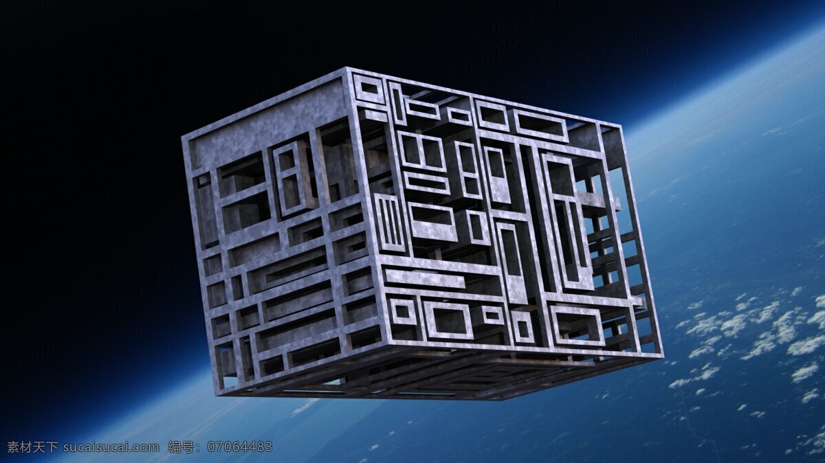 我们 博格 船 科幻 空间 3d模型素材 建筑模型
